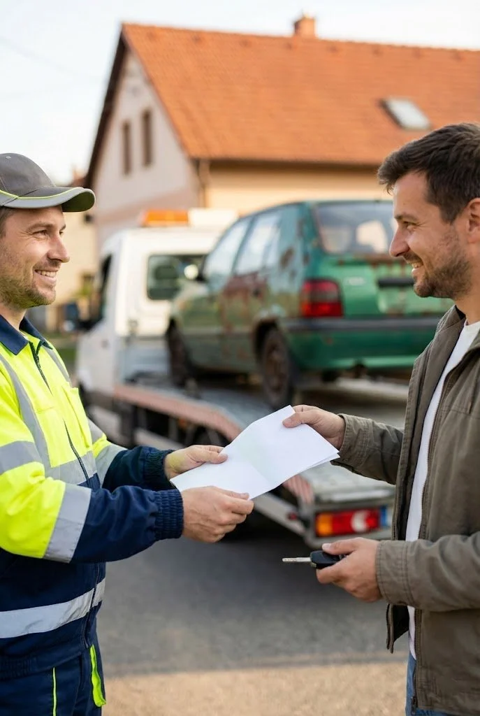 Odtahovka pro likvidaci vozidel Liběšice